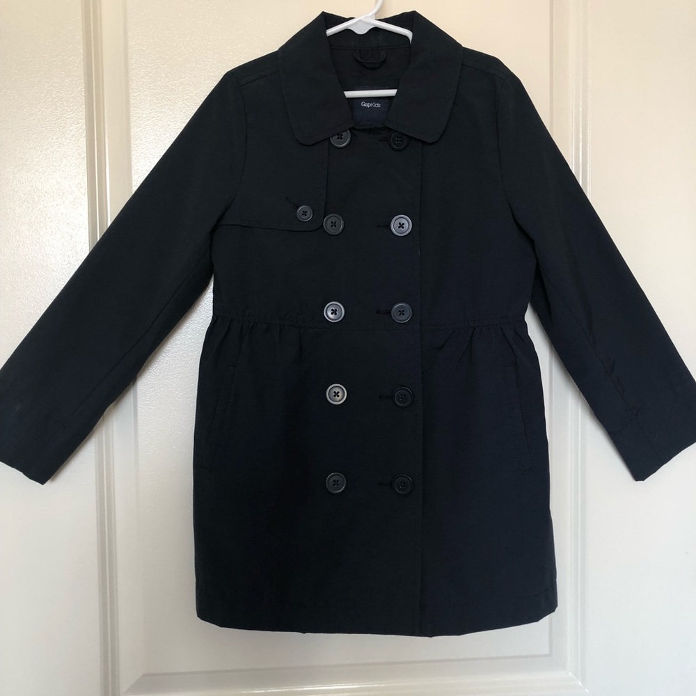 GAP - Girls Classic Navy Raincoat - Size 6/7